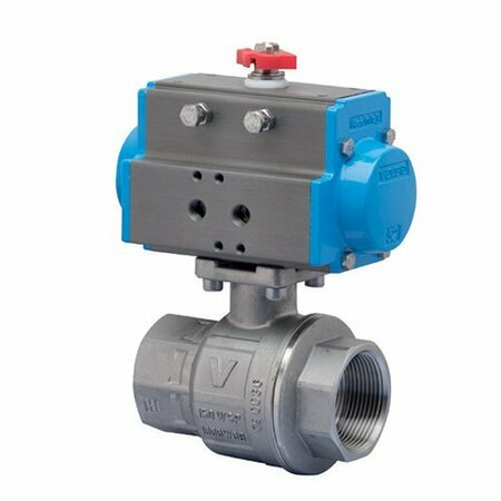 BONOMI NORTH AMERICA 2-1/2in 2-WAY STAINLESS STEEL BALL VALVE & DOUBLE ACTING PNEUMATIC ACTUATOR 8P0133-2-1/2